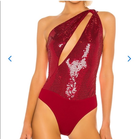 Lover + Friends Sequin Bodysuit Red Xs from Revolve Clothing - Picture 1 of 7